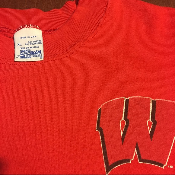 Vtg 90s Salem Badgers Crewneck Sweatshirt XL - Picture 2 of 5